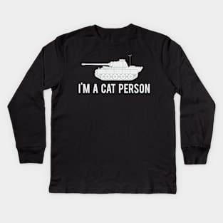 Im A Cat Person Panzer V Panther Kids Long Sleeve T-Shirt